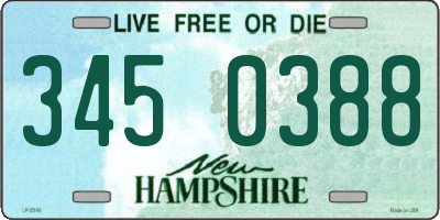 NH license plate 3450388