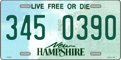 NH license plate 3450390