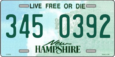 NH license plate 3450392