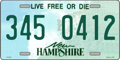 NH license plate 3450412