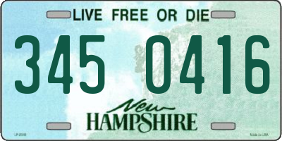 NH license plate 3450416