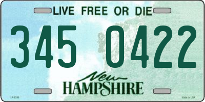 NH license plate 3450422
