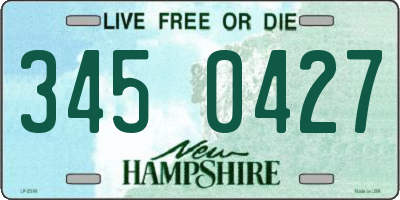 NH license plate 3450427