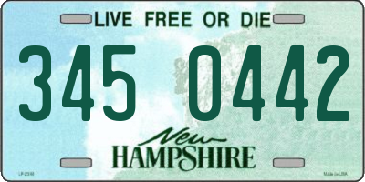 NH license plate 3450442