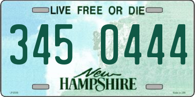 NH license plate 3450444