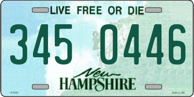 NH license plate 3450446