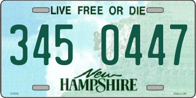 NH license plate 3450447