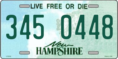NH license plate 3450448