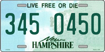 NH license plate 3450450