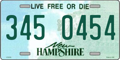 NH license plate 3450454