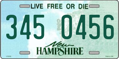 NH license plate 3450456