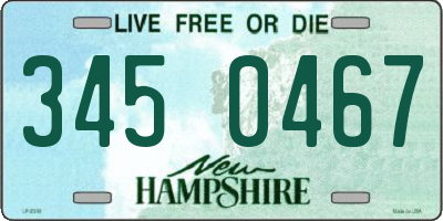 NH license plate 3450467