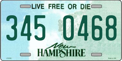 NH license plate 3450468
