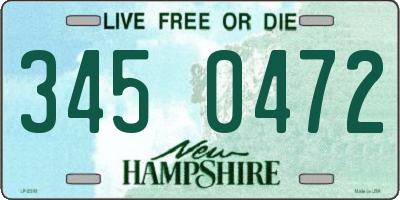 NH license plate 3450472