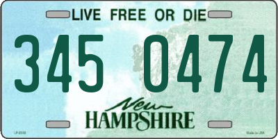 NH license plate 3450474