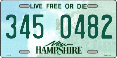 NH license plate 3450482