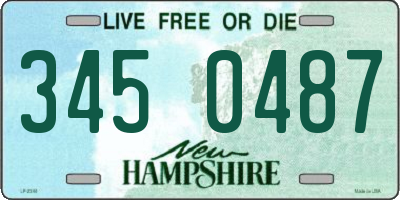 NH license plate 3450487