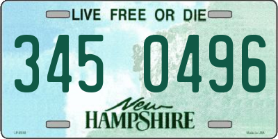 NH license plate 3450496
