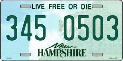NH license plate 3450503