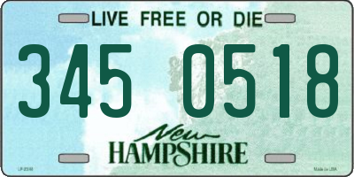 NH license plate 3450518