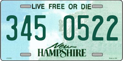NH license plate 3450522