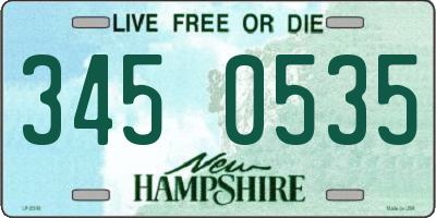 NH license plate 3450535