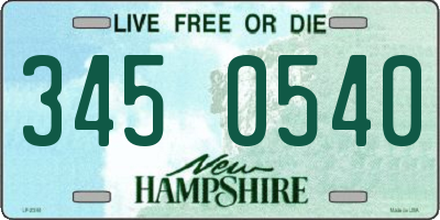 NH license plate 3450540