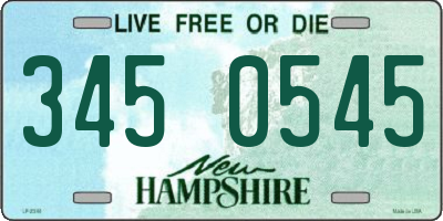 NH license plate 3450545