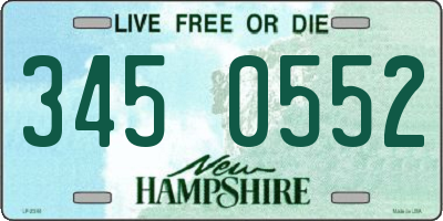 NH license plate 3450552