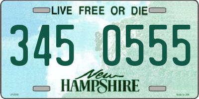 NH license plate 3450555