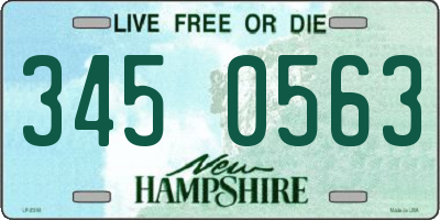 NH license plate 3450563