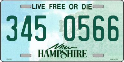 NH license plate 3450566