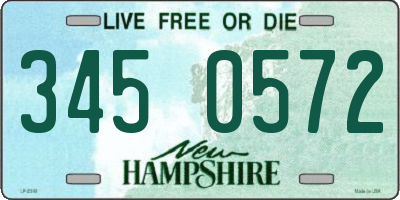 NH license plate 3450572