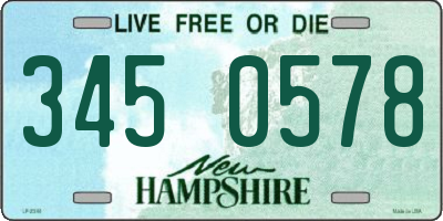 NH license plate 3450578