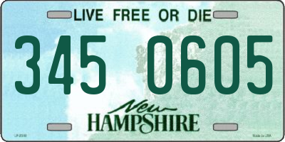 NH license plate 3450605