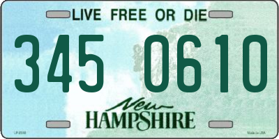 NH license plate 3450610