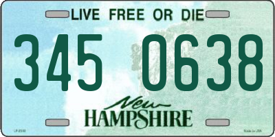 NH license plate 3450638