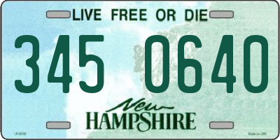NH license plate 3450640