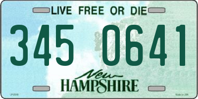 NH license plate 3450641