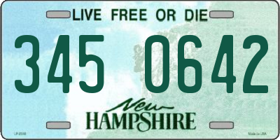 NH license plate 3450642