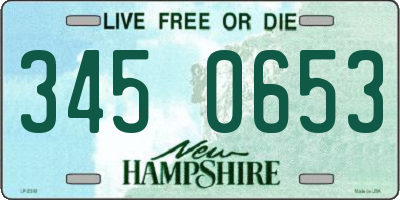 NH license plate 3450653