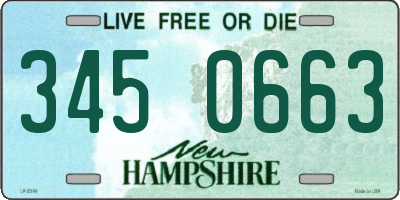 NH license plate 3450663