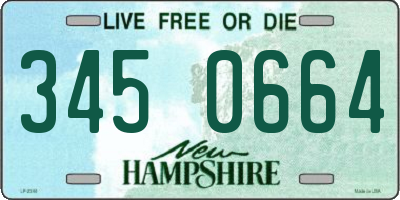 NH license plate 3450664