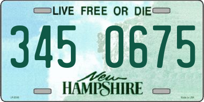 NH license plate 3450675