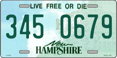 NH license plate 3450679
