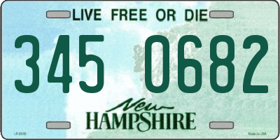 NH license plate 3450682
