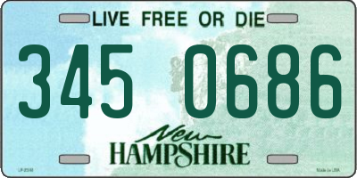 NH license plate 3450686