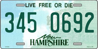 NH license plate 3450692