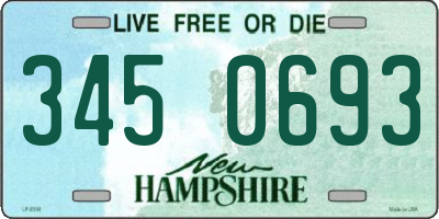 NH license plate 3450693