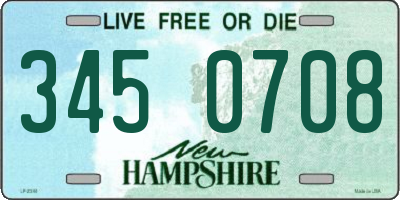 NH license plate 3450708